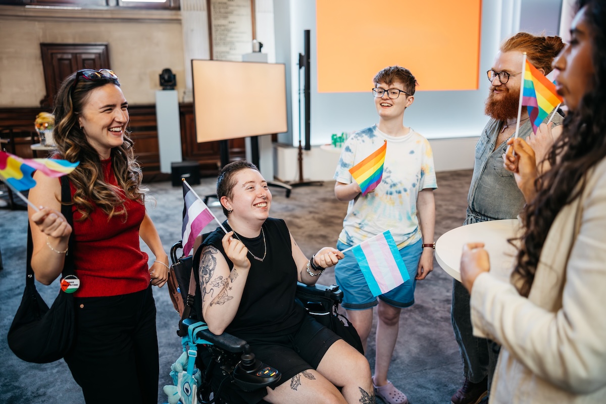 LGBT+ young people celebrate at the Just Like Us Ambassador awards. (Paul Grace)
